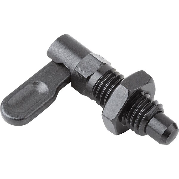 Cam-Action Indexing Plung W. Stop, Left, D=8, M12, Form:B, Steel